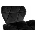 Krzesło RIPIANO VELVET 48 x 52,5 x 74 cm czarny 1 szt.