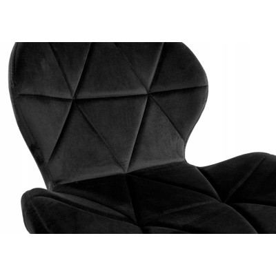 Krzesło RIPIANO VELVET 48 x 52,5 x 74 cm czarny 1 szt.