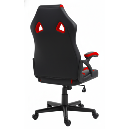 Fotel gamingowy, obrotowy, do biura, czarno czerwony nowoczesny wytrzymały