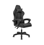 Fotel gamingowy, obrotowy, do biura, czarny nowoczesny wytrzymały