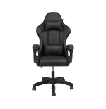 Fotel gamingowy, obrotowy, do biura, czarny nowoczesny wytrzymały