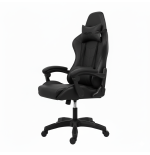 Fotel gamingowy, obrotowy, do biura, czarny nowoczesny wytrzymały