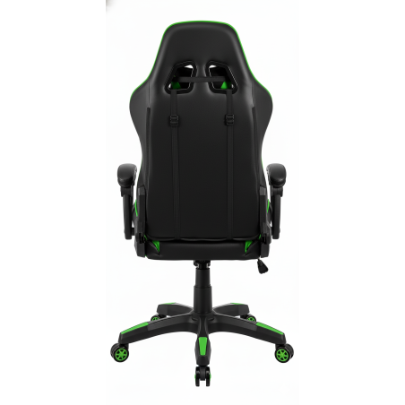 Fotel gamingowy, obrotowy, do biura, czarno zielony nowoczesny wytrzymały