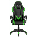 Fotel gamingowy, obrotowy, do biura, czarno zielony nowoczesny wytrzymały