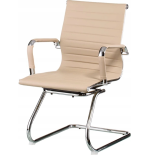 Fotel gabinetowy, krzesło konferencyjne w odcieniach beżu eleganckie 2SZT