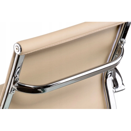 Fotel gabinetowy, krzesło konferencyjne w odcieniach beżu eleganckie 2SZT