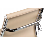 Fotel gabinetowy, krzesło konferencyjne w odcieniach beżu eleganckie 2SZT