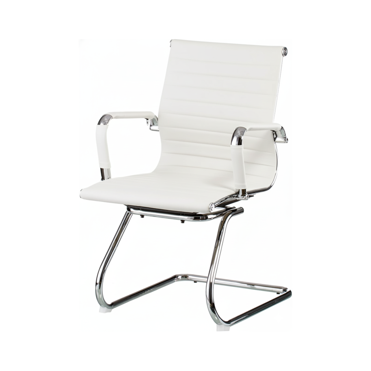 Fotel gabinetowy, krzesło konferencyjne białe eleganckie 2SZT