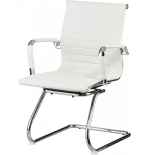 Fotel gabinetowy, krzesło konferencyjne białe eleganckie 2SZT