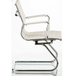 Fotel gabinetowy, krzesło konferencyjne białe eleganckie 2SZT