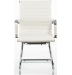 Fotel gabinetowy, krzesło konferencyjne białe eleganckie 2SZT