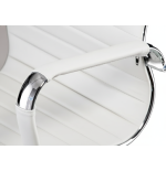 Fotel gabinetowy, krzesło konferencyjne białe eleganckie 2SZT