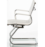 Fotel gabinetowy, krzesło konferencyjne białe eleganckie 2SZT