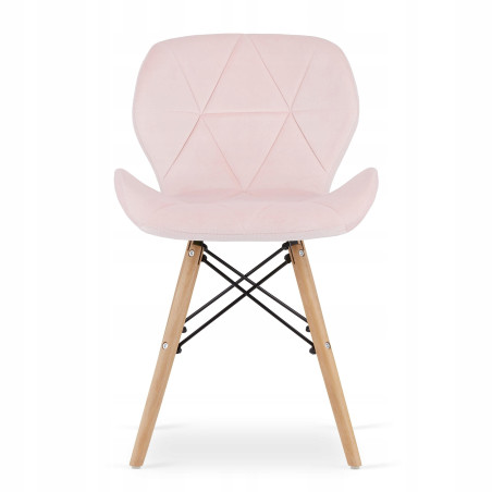 Krzesło RIPIANO VELVET 48 x 43 x 74 cm różowy 1 szt.