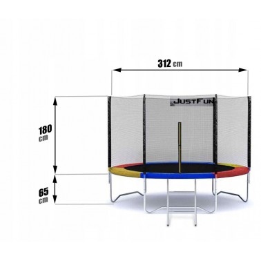 TRAMPOLINA OGRODOWA 10FT-312CM MULTI  JUST FUN