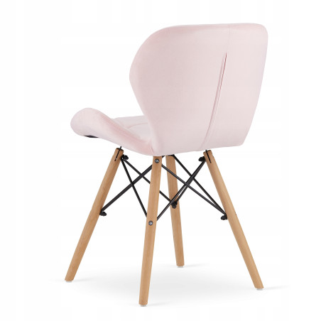 Krzesło RIPIANO VELVET 48 x 43 x 74 cm różowy 1 szt.