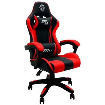 Fotel gamingowy, obrotowy, do biura, czarno czerwony nowoczesny