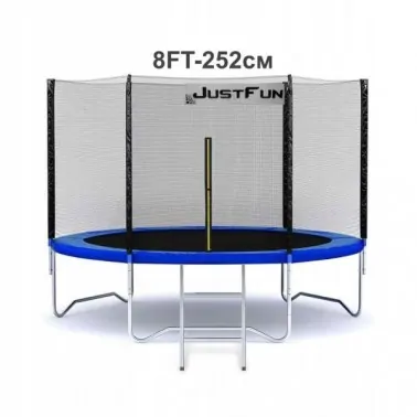 TRAMPOLINA OGRODOWA 8FT-252CM BLUE JUST FUN