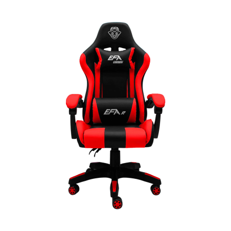 Fotel gamingowy, obrotowy, do biura, czarno czerwony nowoczesny