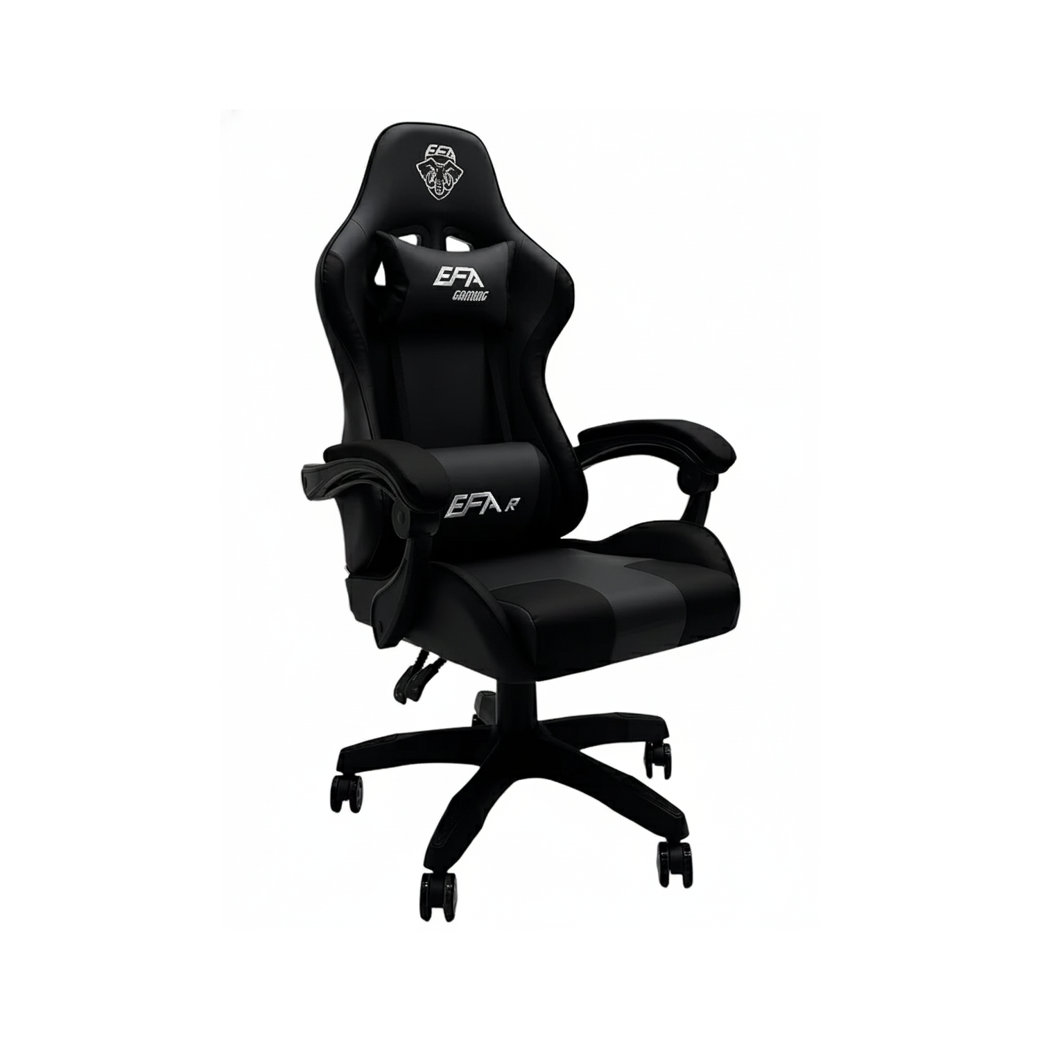 Fotel gamingowy, obrotowy, do biura, czarny nowoczesny