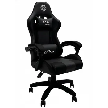 Fotel gamingowy, obrotowy, do biura, czarny nowoczesny