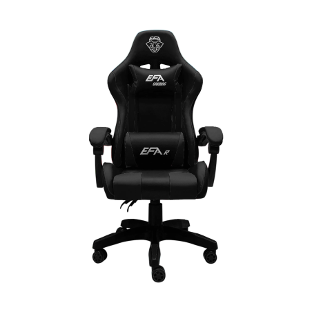 Fotel gamingowy, obrotowy, do biura, czarny nowoczesny