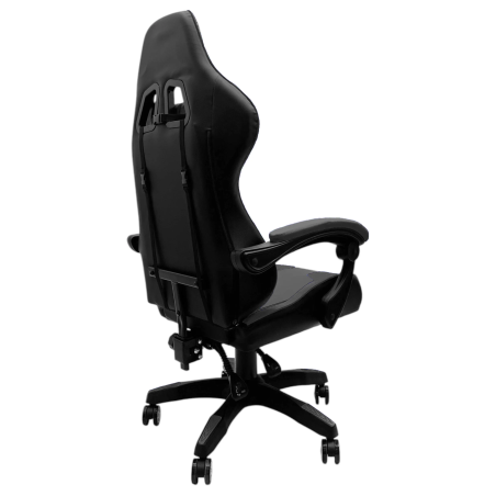 Fotel gamingowy, obrotowy, do biura, czarny nowoczesny