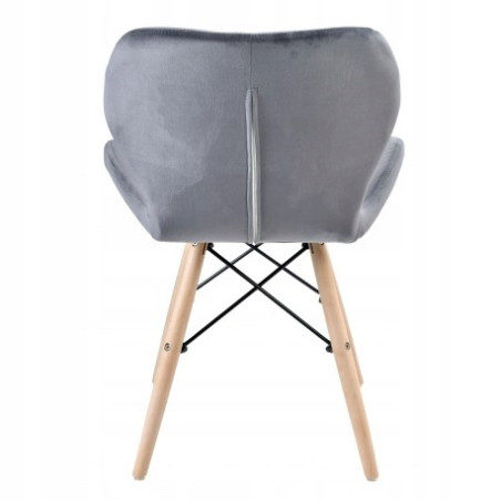 Krzesło RIPIANO VELVET 48 x 44 x 73 cm odcienie szarości 1 szt.