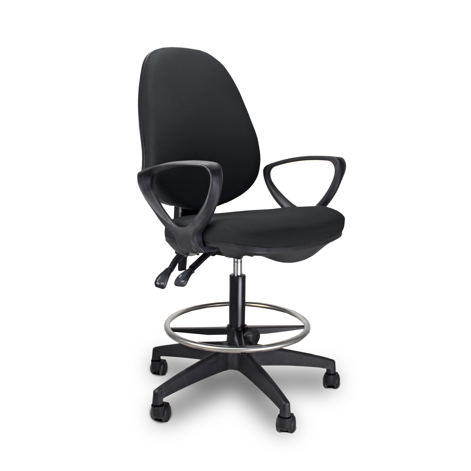 Krzesło biurowe obrotowe ARGO RING CZARNE Ergonomiczne wygodne