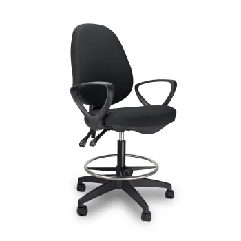 Krzesło biurowe obrotowe ARGO RING CZARNE Ergonomiczne wygodne