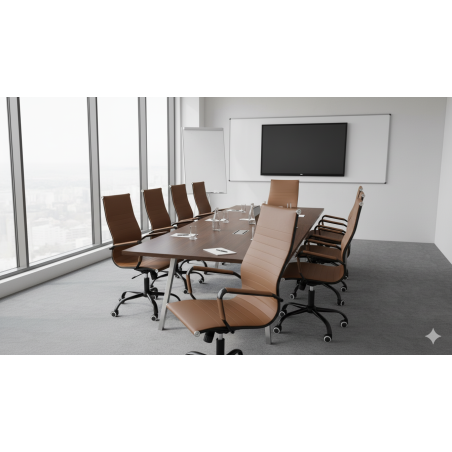 Fotel obrotowy EXCLUSIVE Fotel do gabinetu Brązowy stylowy