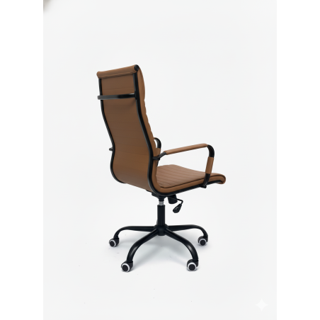 Fotel obrotowy EXCLUSIVE Fotel do gabinetu Brązowy stylowy