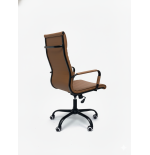 Fotel obrotowy EXCLUSIVE Fotel do gabinetu Brązowy stylowy