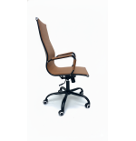 Fotel obrotowy EXCLUSIVE Fotel do gabinetu Brązowy stylowy
