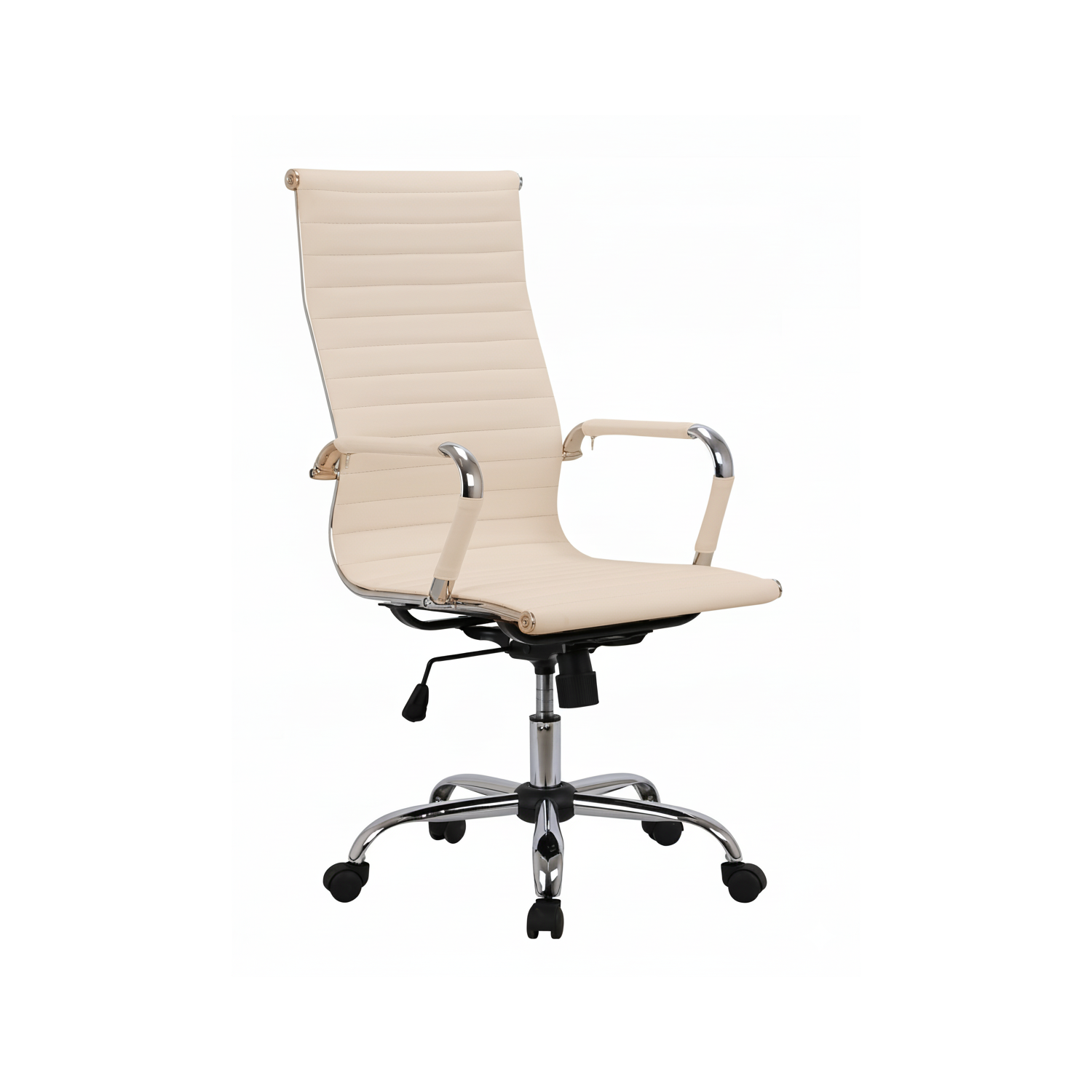 Fotel obrotowy Ergonoimczny elegancki regulowany jasny beż do biura
