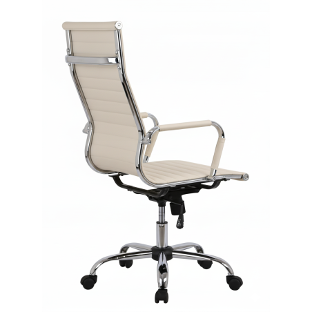 Fotel obrotowy Ergonoimczny elegancki regulowany jasny beż do biura