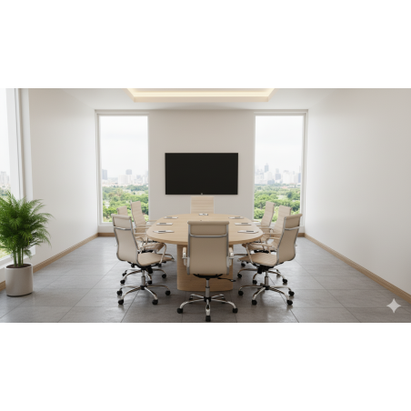 Fotel obrotowy Ergonoimczny elegancki regulowany jasny beż do biura