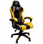 Fotel gamingowy, obrotowy, do biura, czarno zółty nowoczesny