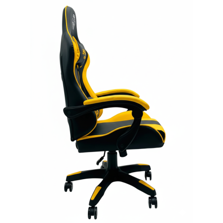 Fotel gamingowy, obrotowy, do biura, czarno zółty nowoczesny