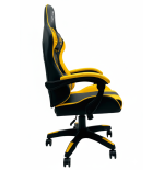 Fotel gamingowy, obrotowy, do biura, czarno zółty nowoczesny