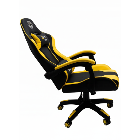 Fotel gamingowy, obrotowy, do biura, czarno zółty nowoczesny