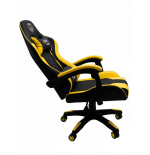 Fotel gamingowy, obrotowy, do biura, czarno zółty nowoczesny