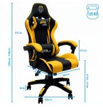 Fotel gamingowy, obrotowy, do biura, czarno zółty nowoczesny