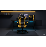 Fotel gamingowy, obrotowy, do biura, czarno zółty nowoczesny