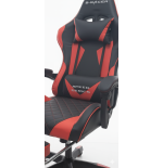 Fotel gamingowy, obrotowy, do biura, czarno czerwony nowoczesny wytrzymały