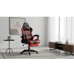 Fotel gamingowy, obrotowy, do biura, czarno czerwony nowoczesny wytrzymały