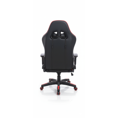 Fotel gamingowy, obrotowy, do biura, czarno czerwony nowoczesny wytrzymały