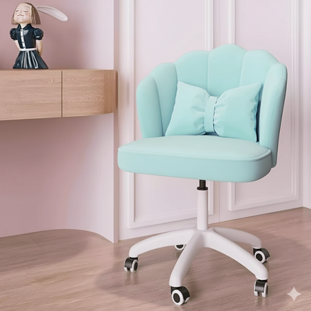 Obrotowy fotel biurowy, krzesło do pracowni, dla dziecka BUENO Turkusowe