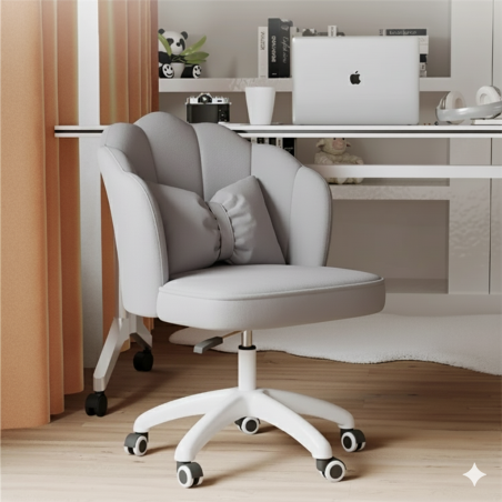 Obrotowy fotel biurowy, krzesło do pracowni, dla dziecka BUENO SZARE