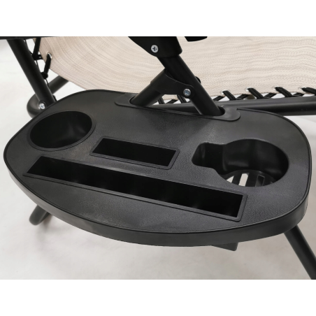 Półka, podstawka, tacka do leżaka czarna